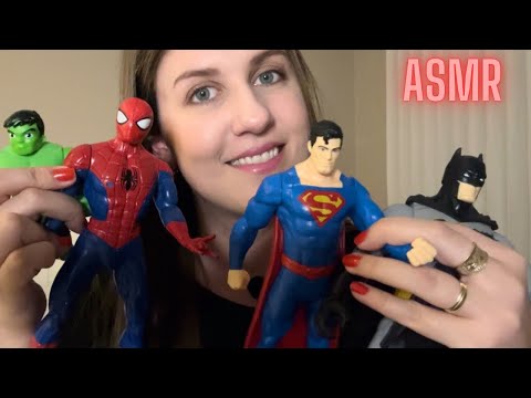 ASMR | Os Super Heróis vão fazer você dormir! Muito tapping e sons de boca ! 💙🖤