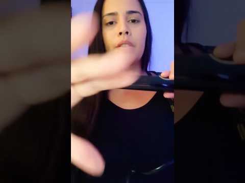 ASMR Caseiro - Fazendo chapinha no seu cabelo #asmrsounds #relax #penteados #asmr #tappings