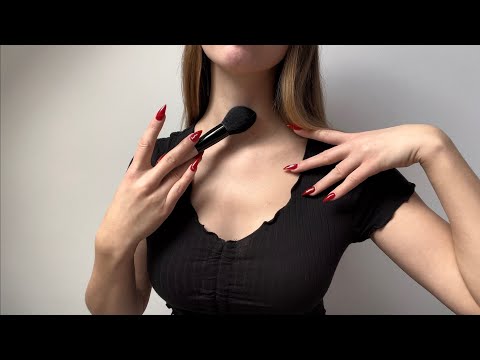 ASMR | skin brushing, teeth tapping, hair brushing and mouth sounds👄