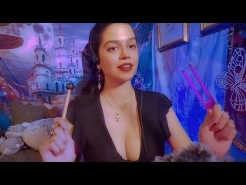 ASMR~ Dreamy Spa Retreat | Cleaning Your Eyes, Energy Healing, + Tuning Forks