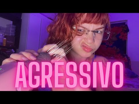 ASMR MIC SCRATCHING E SONS DE BOCA FAST E AGRESSIVO