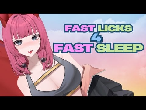 [ASMR] -  Fast EAR LICKING to put you to sleep!! [very intense licking]