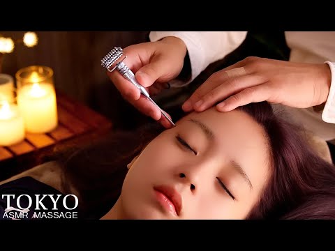 ASMR (No Talking) 疲れ目, 頭, 腕のマッサージで仕事・勉強疲れを癒す