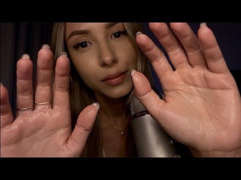 ASMR CREMOSO 🍒 creme nas mãos com massagem facial intensa