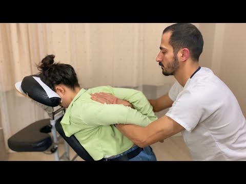 ASMR Deep Neck Massage on a Chair (Female) for Instant Relaxation