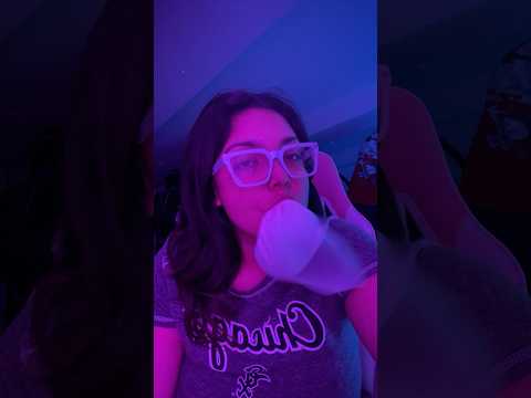 BUBBLE GUM ASMR | blowing a huge bubble gum popping sounds #bubble #bubblegum