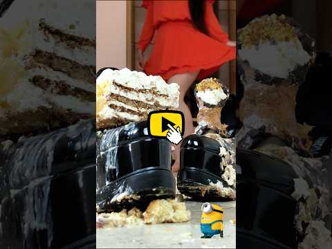 Crushing Food in High Heels: Pea vs. Cannolo! Oddly Satisfying! ASMR