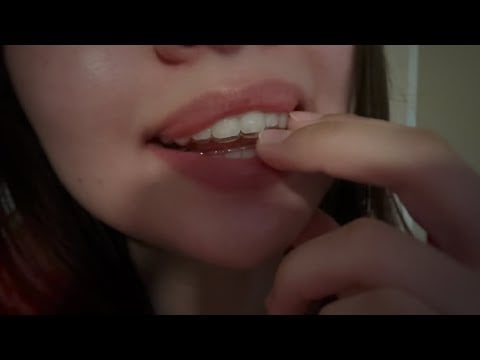 asmr ~ whisper ramble w/ my retainer! mouth sounds & hand movements