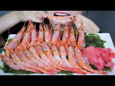 ASMR RAW SWEET SHRIMPS , EATING SOUNDS | LINH-ASMR