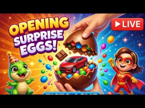 🔴 LIVE ASMR Surprise Eggs Unboxing Huge Kinder Joy + Mystery Toys! #kinderjoy #trending #viral