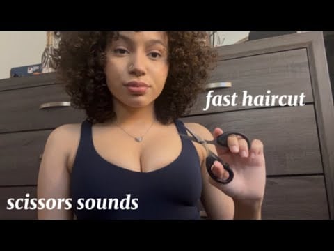 ASMR: Very Fast Haircut (Scissors sounds/Cutting) 