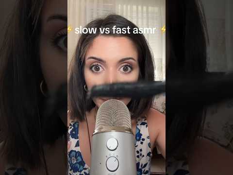 fast vs slow asmr 👀 #asmr #shorts #shortsvideo