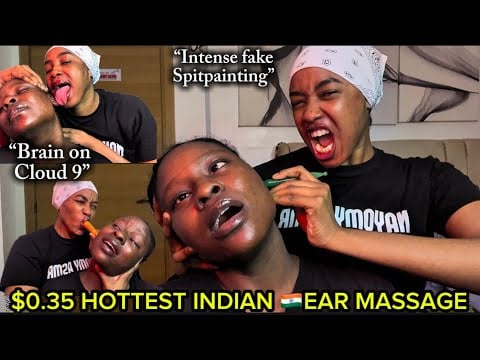 ASMR INTENSE SPITPAINT,GUM CRACKING SOUNDS,INDIAN EAR OILING&CLEANING MASSAGE 💆