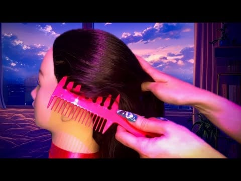 ASMR Hairplay to Put You to Sleep 😴 (no talking - scalp massage, hair brushing, combing, & styling)