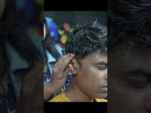 wow she is fire | weird female to male head massage asmr #shorts