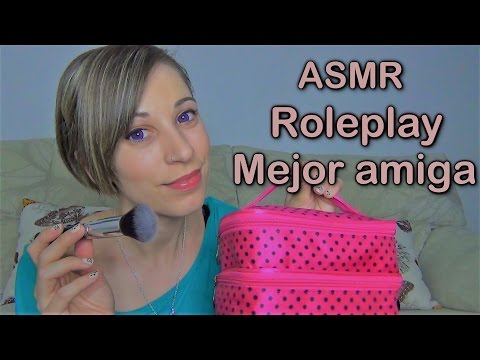 ASMR español | Roleplay tu mejor amiga SusurrosdelSurr | Te maquillo |  Sonidos cosquillosos