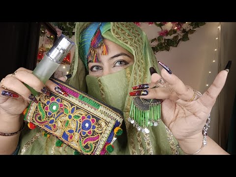 💚Habibi doing Quick Green makeup on you ASMR #tingles #fastandaggressiveasmr #green