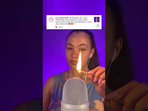 A towel thunderstorm🤨😱 #asmr  #shorts