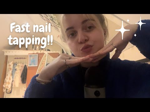 asmr | fast nail triggers!! *scratching & tapping on things/mic*