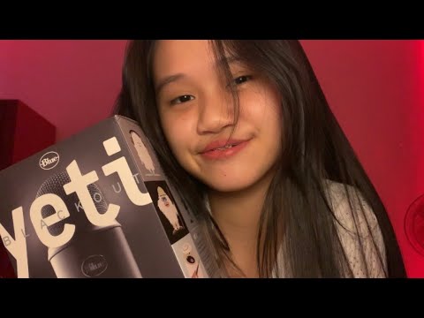 ASMR UNBOXING MY NEW BLUE YETI MIC!!!