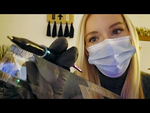 ASMR Measuring your face | face touching | medical roleplay | up close personal attention