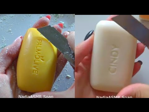 Dry Soap carving ASMR/ relaxing sounds/No talking. Satisfaction ASMR video/Cutting soap