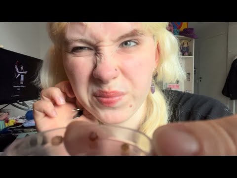 lofi asmr! [subtitled] plucking roleplay! something stuck in your face!