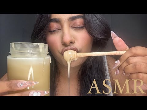 ASMR Honey Sounds | Sticky Mouth Sounds, Honey Mukbang, Eating Sounds
