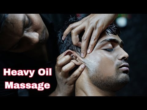 Best Heavy Oil Scratching And Tapping Ear And Head Massage ASMR | ASMR Forehead Massage | Neck Crack