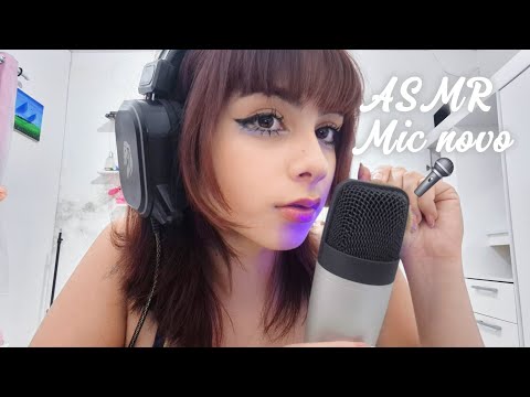 ASMR com o microfone novo!! (Mouth Sounds, Scratching, Pincel, eco, etc..)