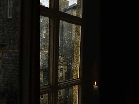 Dark Academia Rainy Window #shorts ◈ 1min Relaxing ASMR Ambience