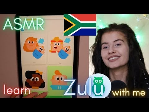 ASMR let's learn ZULU together with Duolingo until you'll sleep 😴 - Zulu for beginners (whispered)