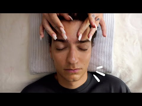 ASMR | soin du visage détente sur mon bf ✨