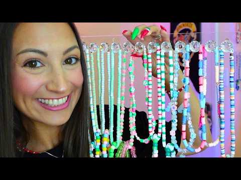 ASMR *EVERY* Necklace On My Wall ♡ part 2 (LOTS of pearls)