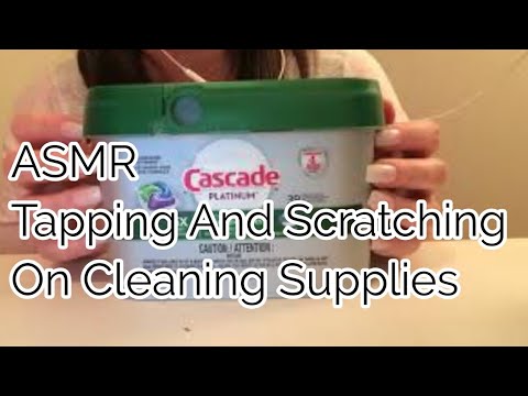 ASMR Tapping And Scratching On Cleaning Supplies