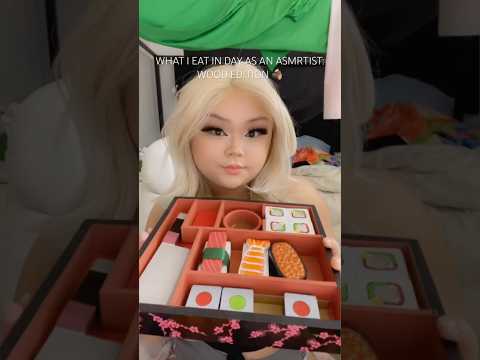 🪵 WHAT I EAT IN A DAY AS AN ASMRTIST: WOOD EDITION 🪵 #asmr #mukbang