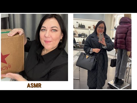 ASMR МНОГО МУРАШЕК🫠РАСПАКОВКА ПОСЫЛКИ ИЗ АМЕРИКИ/ШЕПОТ ШУРШАНИЕ ПАКЕТОВ БУМАГИ/Michael Kors UNBOXING