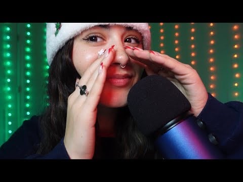 ASMR 🎄 UP CLOSE Trigger Words + Tingly Mouth Sounds (Cozy Christmas Vibes)