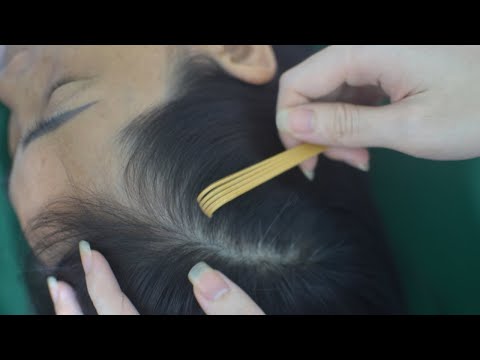 ASMR Real Person Hair Parting With Head Scratching Sounds, Tingly For Reduce Stress, Anxiety