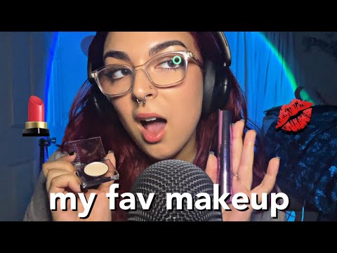 ASMR | my current favorite makeup products (tapping, mouth sounds)