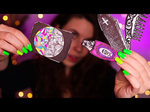 ASMR Wednesday's Makeup, Skincare & Hair Brushing With PAPER COSMETICS (Layered Sounds)💜