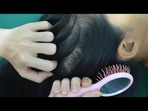 ASMR Real Person Hair Brushing, Hair Parting, Hair Care For Relieve Stress, Anxiety
