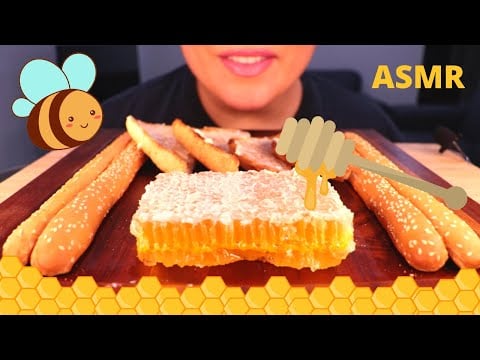 ASMR RAW HONEYCOMB (EXTREMELY STICKY EATING SOUNDS) MUKBANG 먹방 |NO TALKING| Mandy Foods ASMR