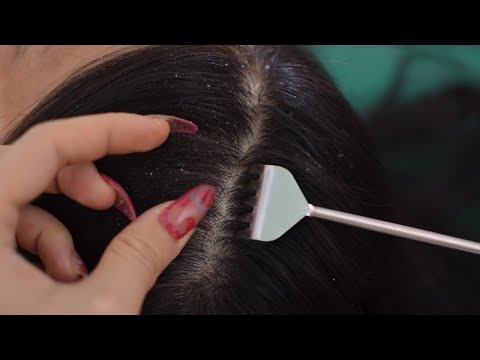 ASMR Melting Scalp Massage, Hair Parting, Hair Treatment On Real Person For Deep Sleep / No Talking