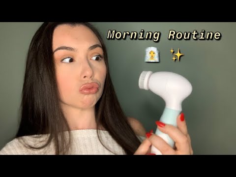 ASMR MORNING ROUTINE | COFFEE, SKINCARE, MAKEUP ✨