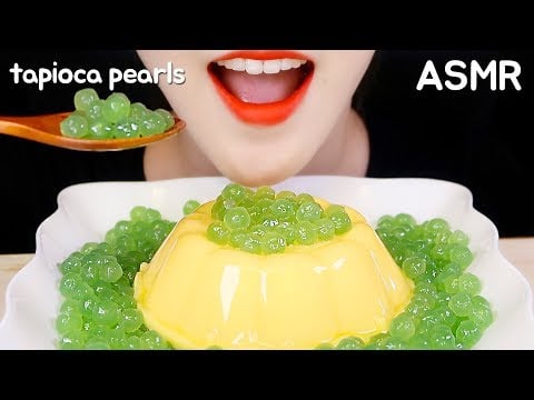 ASMR TAPIOCA PREALS ASMR TAPIOCA BOBA ASMR JELLY PUDDING ASMR JELLO EATING SOUND ASMR NO TALKING