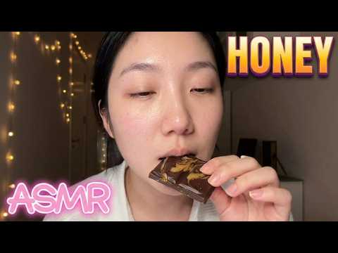 KC Tidur: Makan coklat madu, klip gula kapas kriuk manis suara mengunyah #tidur dengan suara