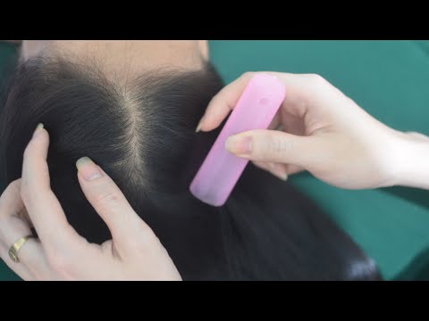 ASMR Full Hair Sounds With Hair Parting And Combing On Real Person For Relaxation