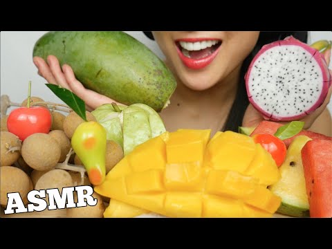 ASMR TROPICAL FRUITS LUK CHUP (SATISFYING EATING SOUNDS) NO TALKING | SAS-ASMR