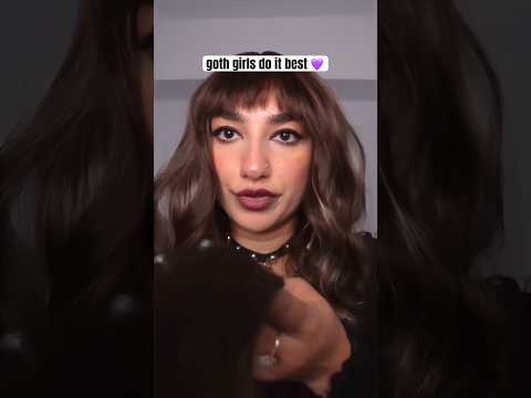 ASMR hair trim from your goth stylist 💜 #asmr #asmrsounds